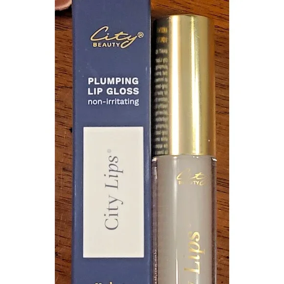 (2) City Beauty Plumping CLEAR Lip Gloss Plumps Hydrates Smooth Lips .16 oz Each - Picture 3 of 9